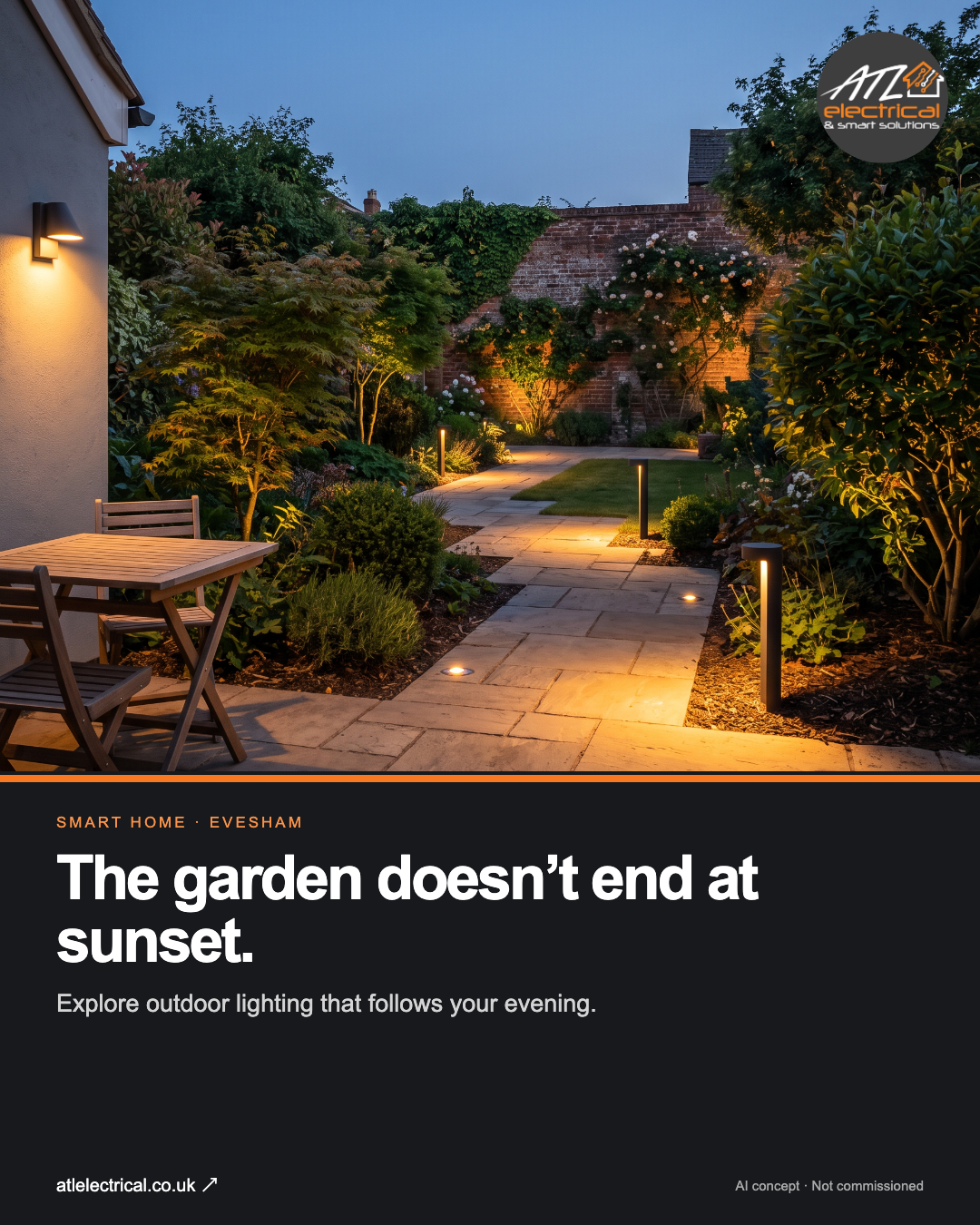 The garden doesn’t end at sunset.