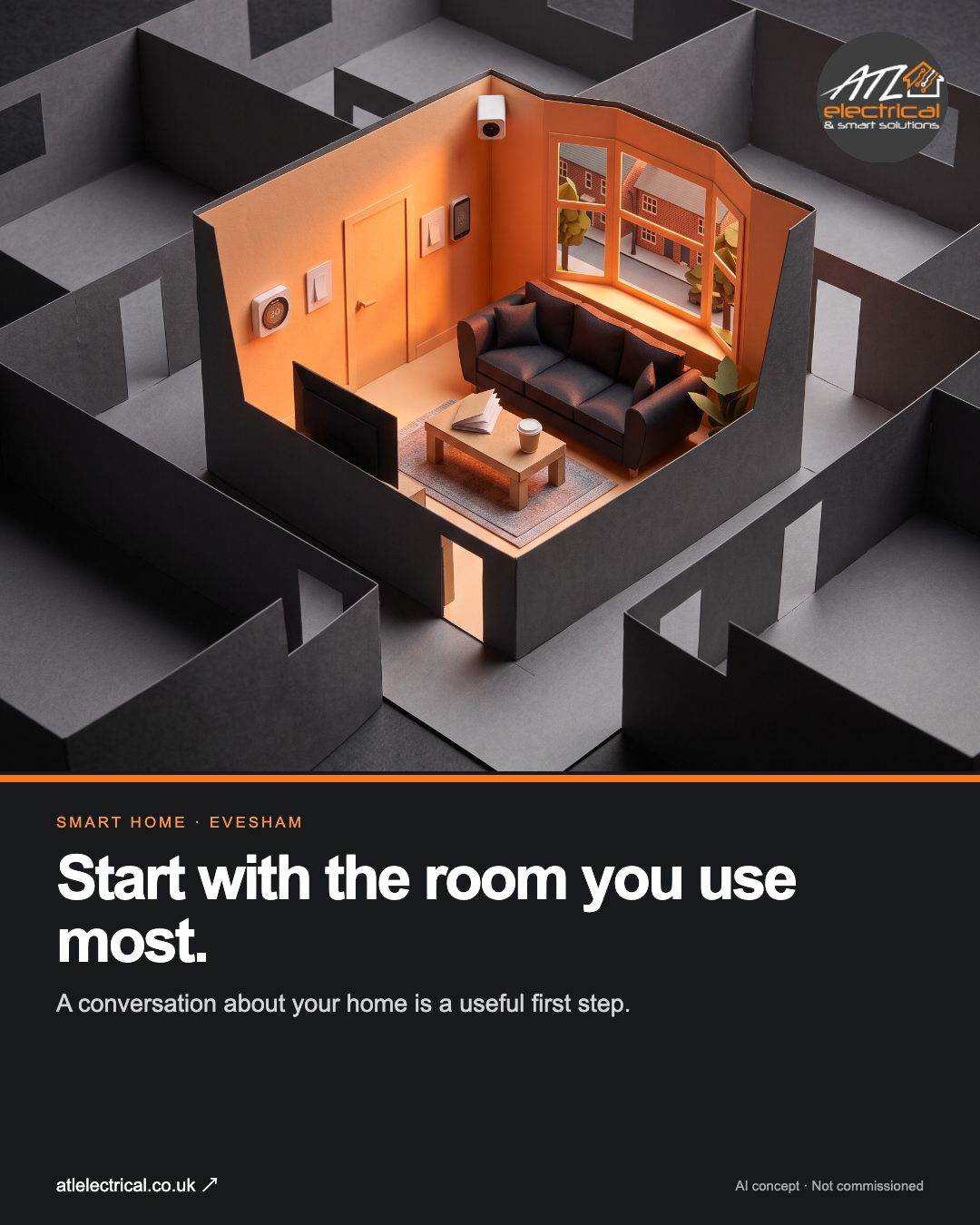 Start with the room you use most.